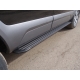 Пороги алюминиевые Slim Line Black ТСС для Audi Q5 2008-2016