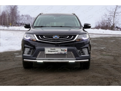 Решётка радиатора нижняя 12 мм ТСС для Geely Emgrand X7 2018-2021
